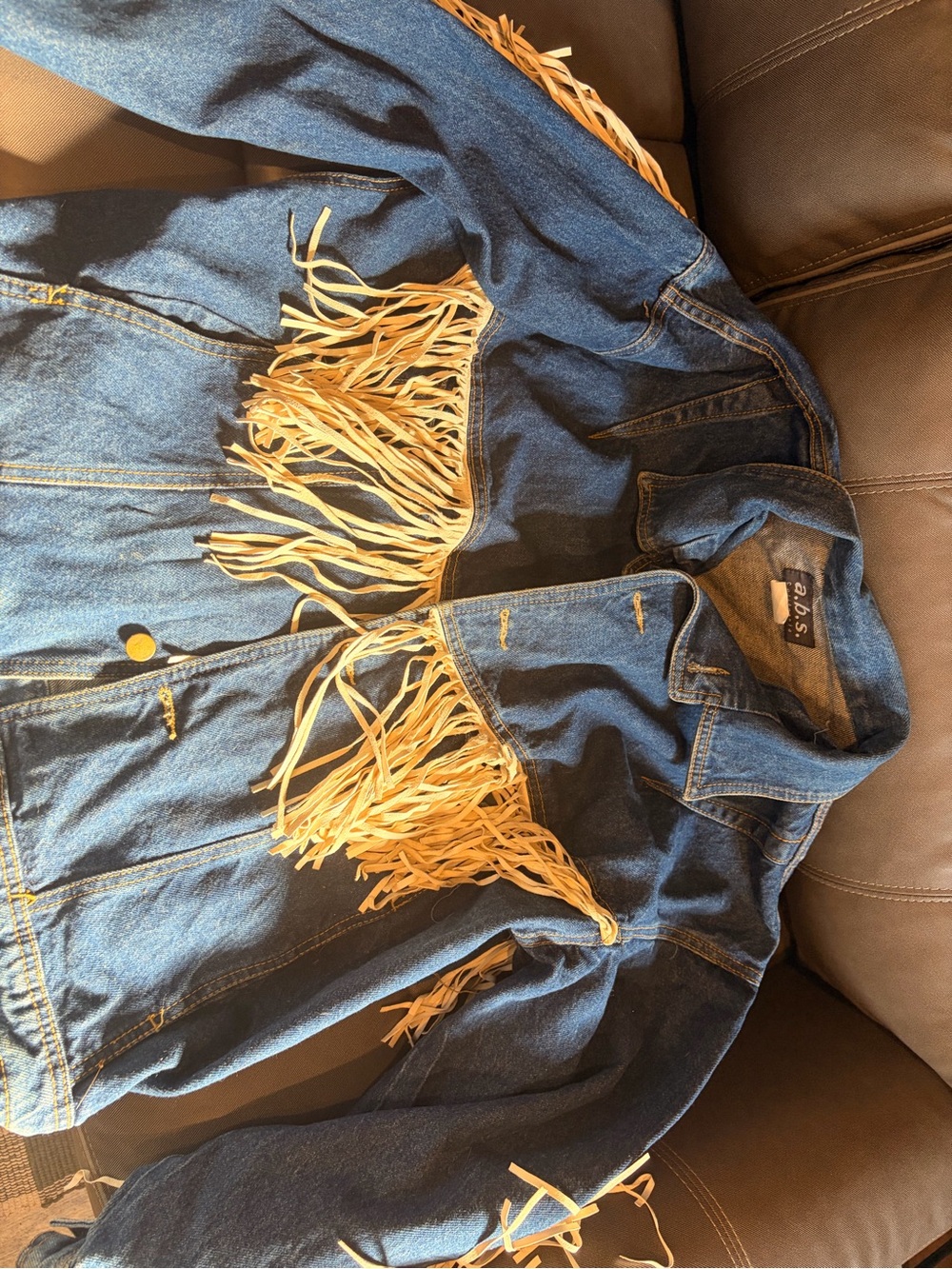 vintage a.b.s. California Western Fringe Denim Jacket